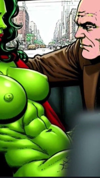 Horny Bitch Gets Her Dose of Sexual Pleasure in a Taxi. Cartoon Comic