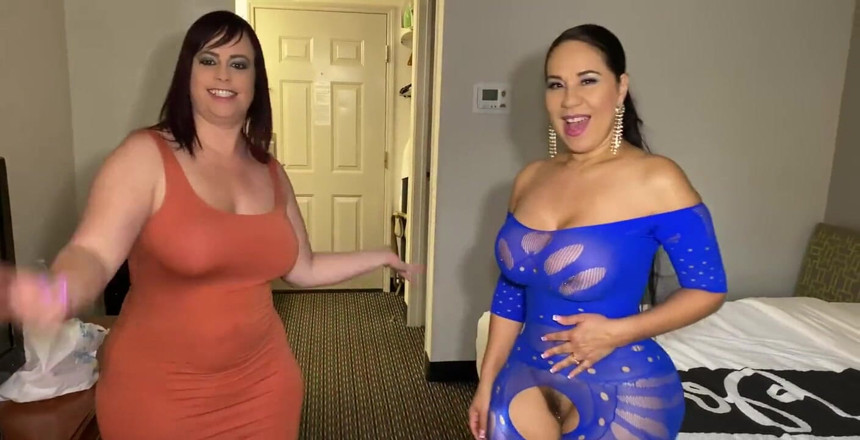 J-Mac: 丰满的大屁股三人行与女王流氓和处女座分享我的大鸡巴！