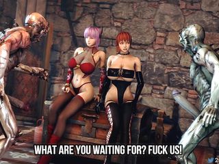 The fox 3D: dead or alive demon fuck with 2 girl (animation with sound) 3D Hentai...