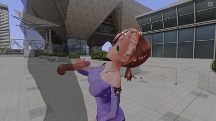 H3DC: Majikan rambut merah hentai 3d lagi asik ngocok kontolmu di atap