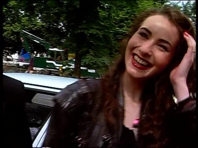 Lucky Cooch: Classy brunettes interviewed outdoors in vintage video