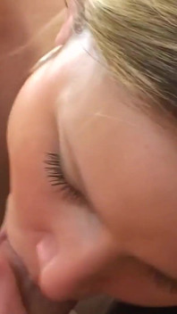 Fuck this cock hungry blonde MILF with small tits in various positions and then cum on her face