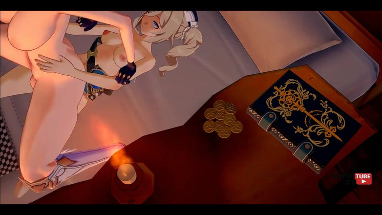 HentaiTubes: Genshin Impact- Hentai Futanari, Barbara y Jean aparecen en una...