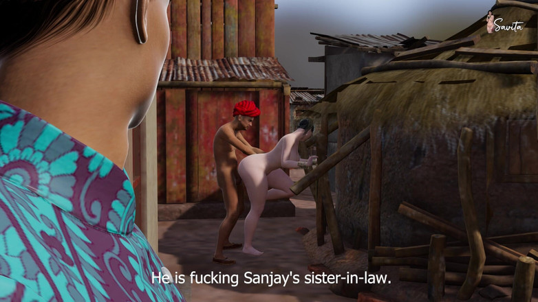 Your Savita bhabhi: Un beau-père emmène sa belle-fille desi Meena au village et...