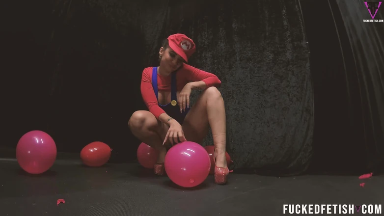Fucked fetish: B2p Mario Bros cosplay Baloane Roșii Pop tocuri înalte