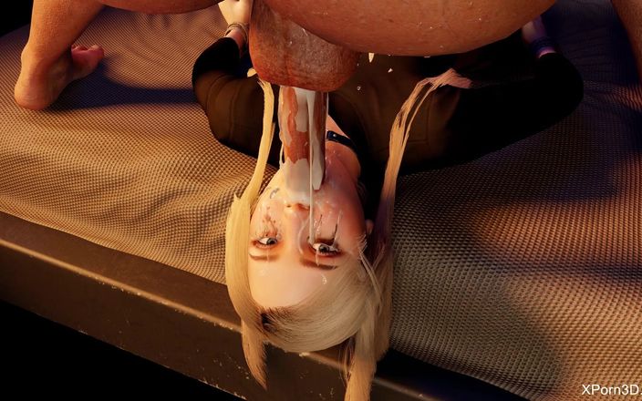 The Scenes: BDSM bondage porno 3D - la bionda formosa fa un deepthroat e...