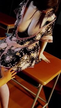 欲望の美人教師ファック古い学生巨根 - 3Dアニメーション変態