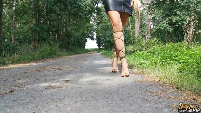 Goddess Lena: Walking in gladiator heels