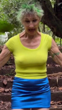 Walking Down the Steps in the Hawaiian Jungle