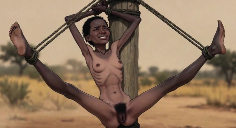 YOUR BEST FANTASY: African Savanna Bondage - Scared Horny Ebony with Tight Wet Pussy