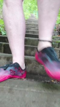 Hot Frivolous Forest Walk in Transparent Shorts