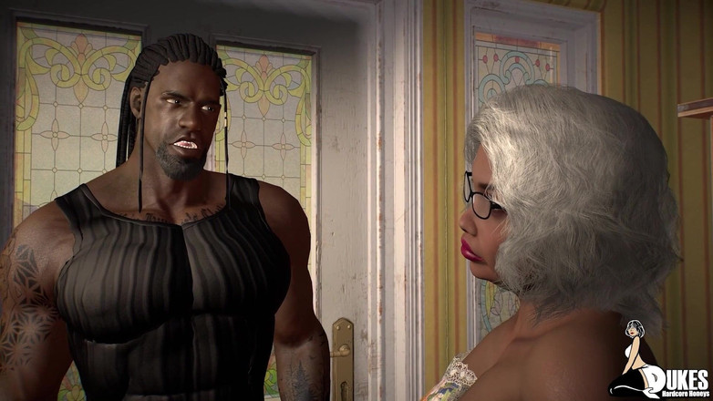 Dukes Hardcore Honeys: Une mamie à gros cul suce et baise une grosse bite...