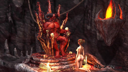 3dxpassion: Inferno. Sesso bollente all'inferno. Diavolo scopa duro un giovane schiavo...