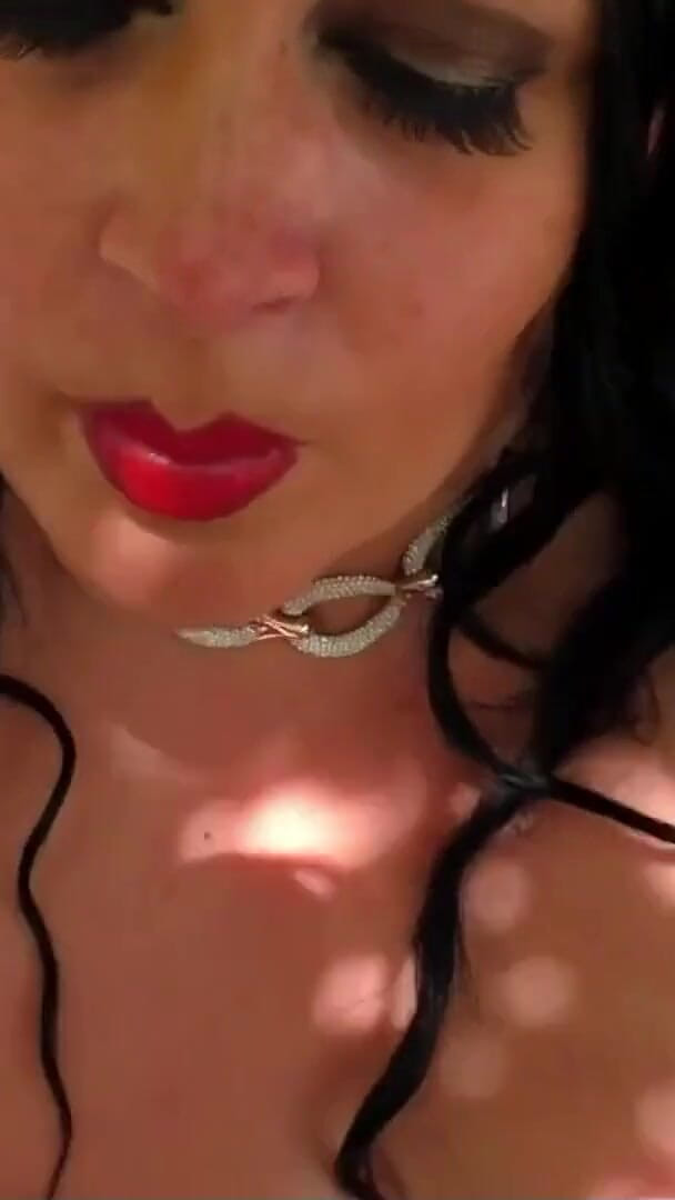BBW in a Super Hot Red Latex Outfit. (BBW BlowJob Queen)