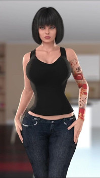Lust & life 03 - ragazza tettona si masturba la figa bagnata e le sue tette enormi - gioco porno 3D