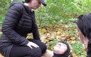 Femdom Austria: Sesión de escupir en el bosque