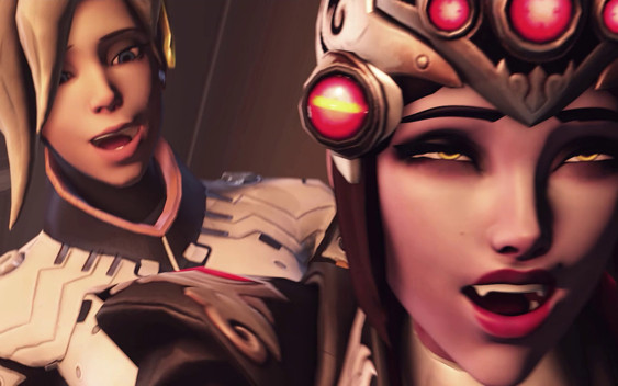 Overwatch Futa - Mercy & Widowmaker Blowjob and Doggystyle Animation