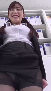 Black Pantyhose Boss - Her Teasing Panty Flash Turns Into Stress-relief Sex - Cut2