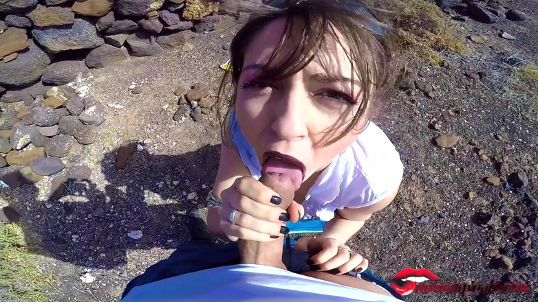 Miriam Prado: Sex oralny na świeżym powietrzu, jebana i creampie