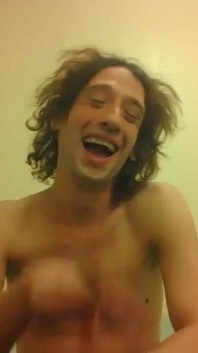Topless Transgirl Touching Her Eyes