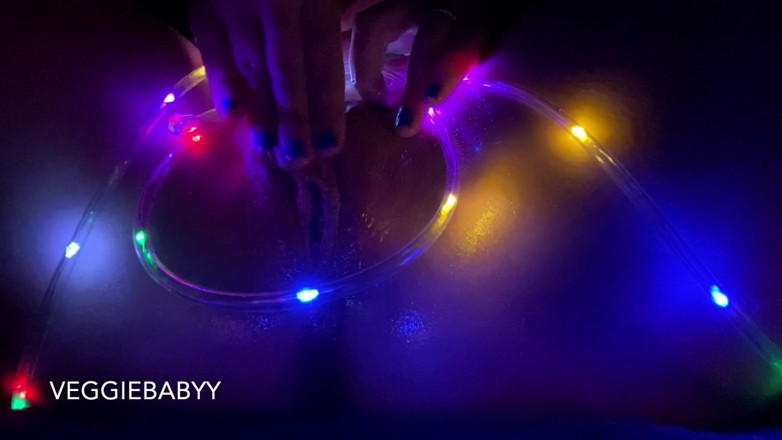Veggiebabyy: Artsy, Oily, String Light Pussy Rubbing