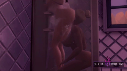Sexual Hot Animations: My lesbian roommate spies on me while I shower and...