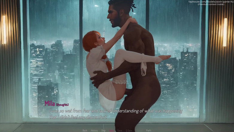 PORNGAME4U: Söt hembiträde Mila blir krossad hårt av en stor svart...