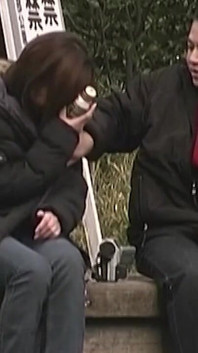 Mature Brunette MILF Flirts Wildly with Lucky Stranger Outdoors