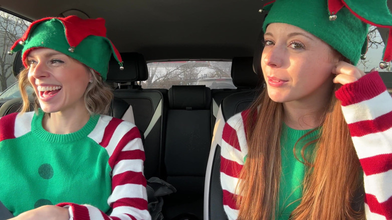 Serenity Cox: Geile elves komen klaar in drive Thru met weelderige op...