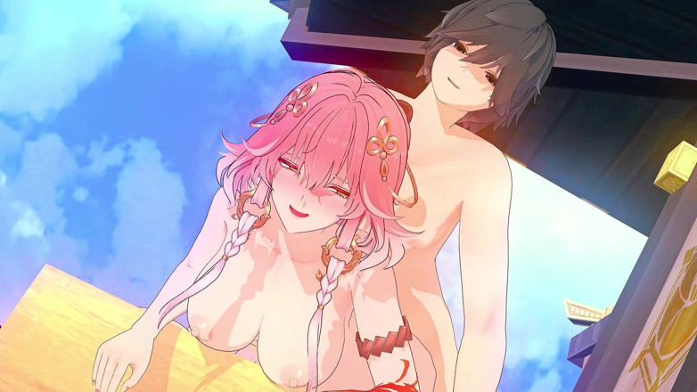 NSFWOtaku: Wuthering Waves - Animation sexuelle torride de Changli - gémissements hentai en 3D...