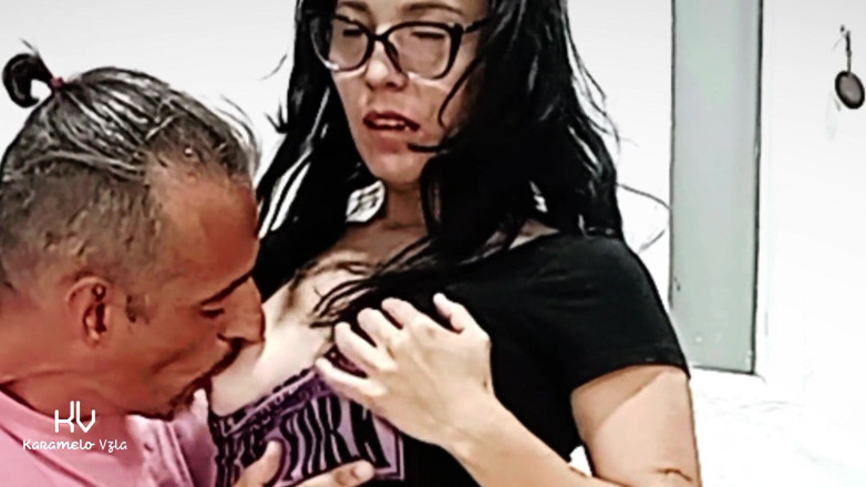 KarameloVzla: Stepdaddy Is Addicted to My Hairy Pussy