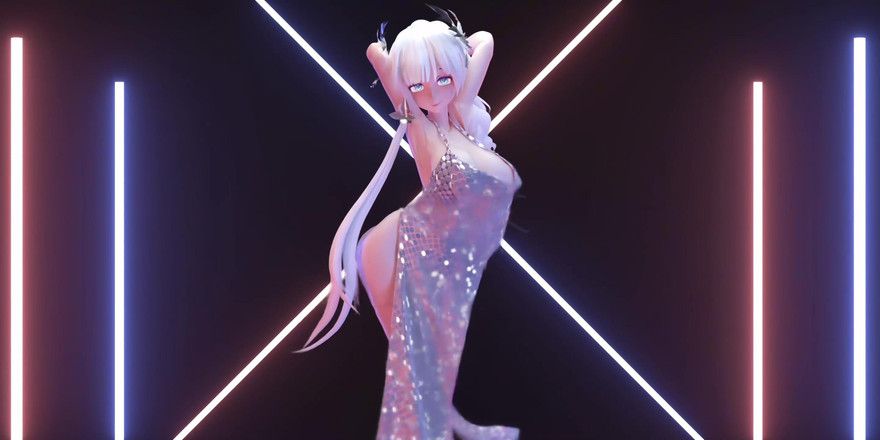 MikuMotion: Phut Honsexy Šaty; Černé punčochy; Bílé punčochy; Chvění s velkými kozami; Odhalená...