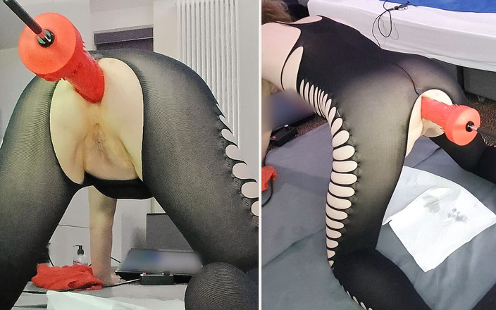 Spike Essex: 大肛门野蛮人假阳具操逼机器与埃塞克斯女孩lisa