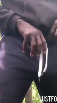 Jerking off Until Shot Thick Loads in the Forest