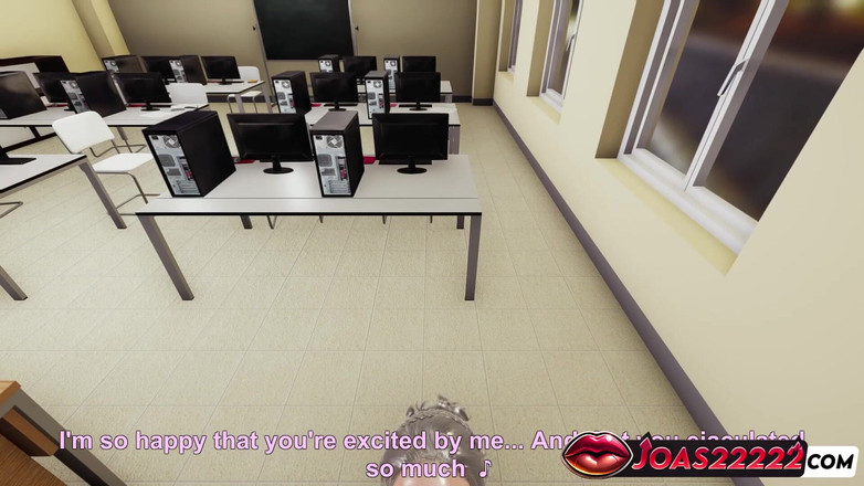 Joas22222: Beyaz külotlu çoraplı büyük memeli Victoria 3D animasyon - büyük yarakla elle muamele...