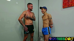 AussiesDoIt: Andie Blows Elijah Behind the Scenes