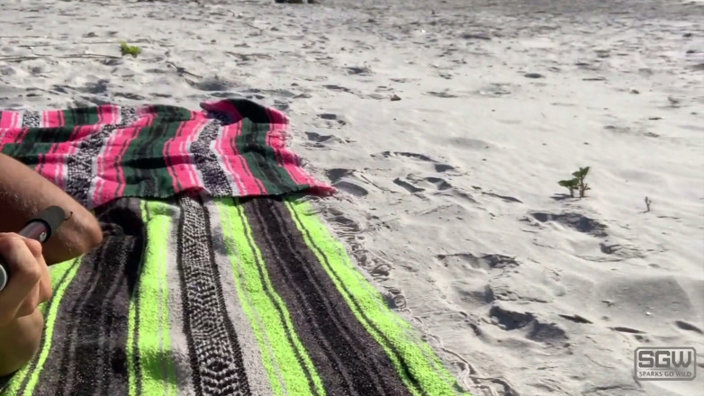 Sparks Go Wild: Sexy Couple Has Sex on the Beach While Wearing Thongs