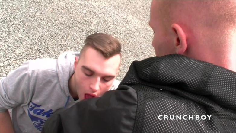 French Twinks Amator videos: Gay fuck in bedroom and blowjob near motorcycle