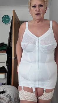 Corset alb retro