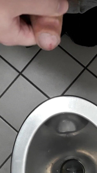 Thebavarianone: Playing with cock in a public toilet