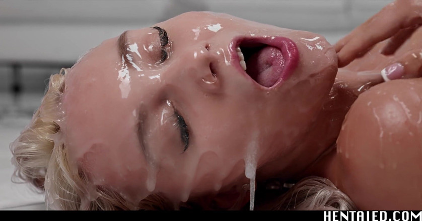 Hentaied: Skutečný hentai - Marylin Sugar extrémní masturbace s plným bukkake