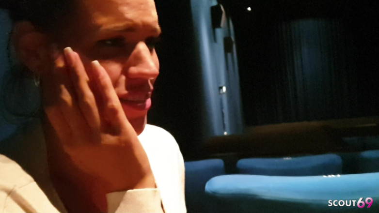 Scout69: Two German Best Friend Teens Give Risky Blowjob at Cinema...