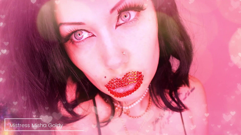 Goddess Misha Goldy: 내 크리스탈 입술을 숭배해! Joi