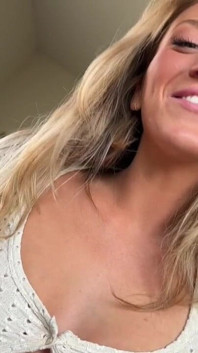 Perfect Blonde Girlfriend Makes Me Stay