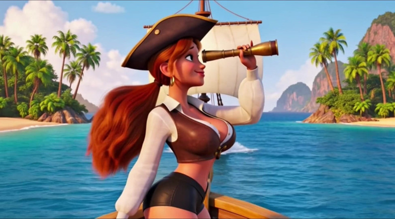 My night collection: Aventure pirate sensuelle : Building the Tropical Hideout. Créé par AI
