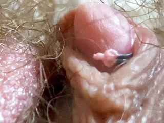 Cute Blonde 666: Stor klitoris jätte med modell tåg människor extrem närbild