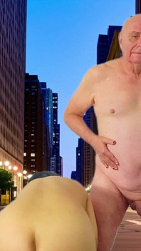 Sexy veřejné noční holení s Garabasem a Olgou