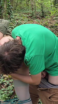 It's Autumn My Lover Fucks My Ass Hard Against a Tree in the Forest with Deep Throat and Squirt
