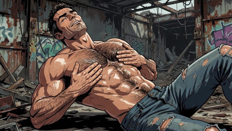 Erotic Man: Hairy Chest Men Animation
