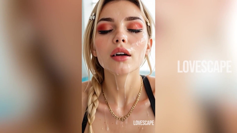 Lovescape: ホットなブロンド・バイ・ザ・プール ダブルチーム&BBCパウンド